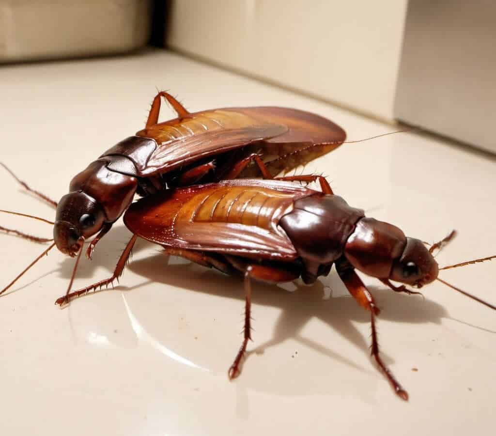 Cockroaches fighting
