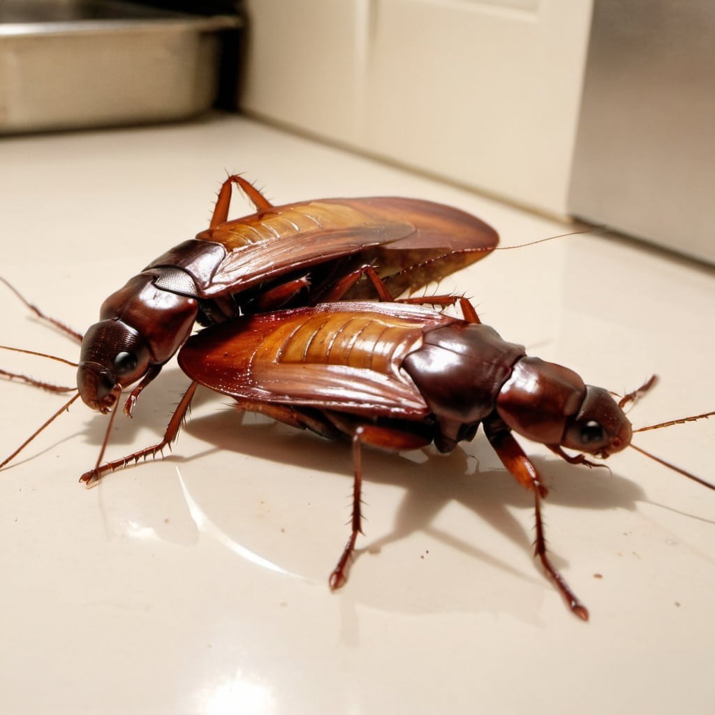 Cockroaches fighting